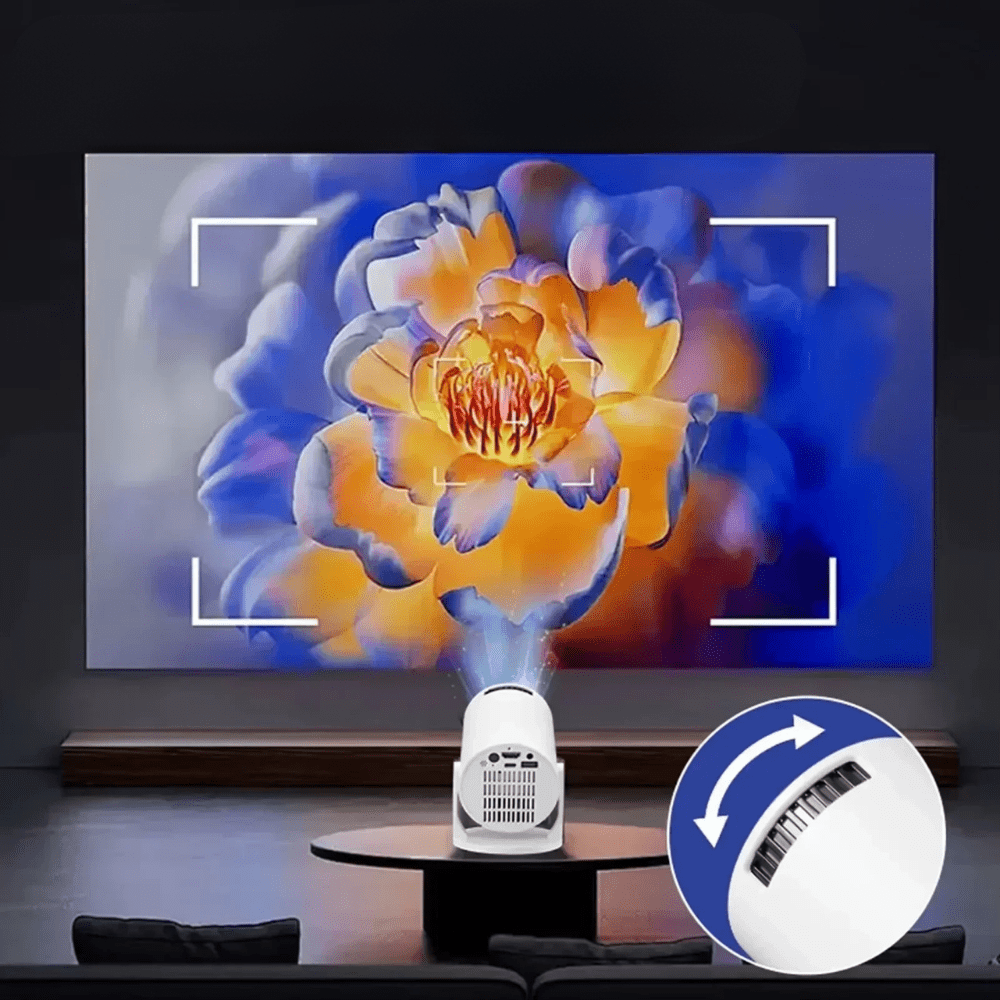4K Mini Portable Projector with WiFi and Bluetooth – Compact Home Theater for Movies and Gaming