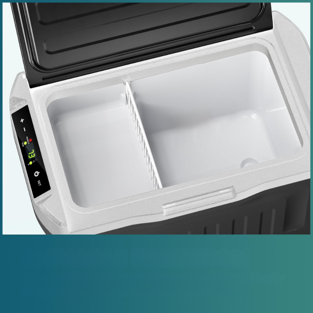 Portable Mini Fridge with Fast Cooling Technology and Dual Power Options – 22QT Car Freezer for Travel and Camping