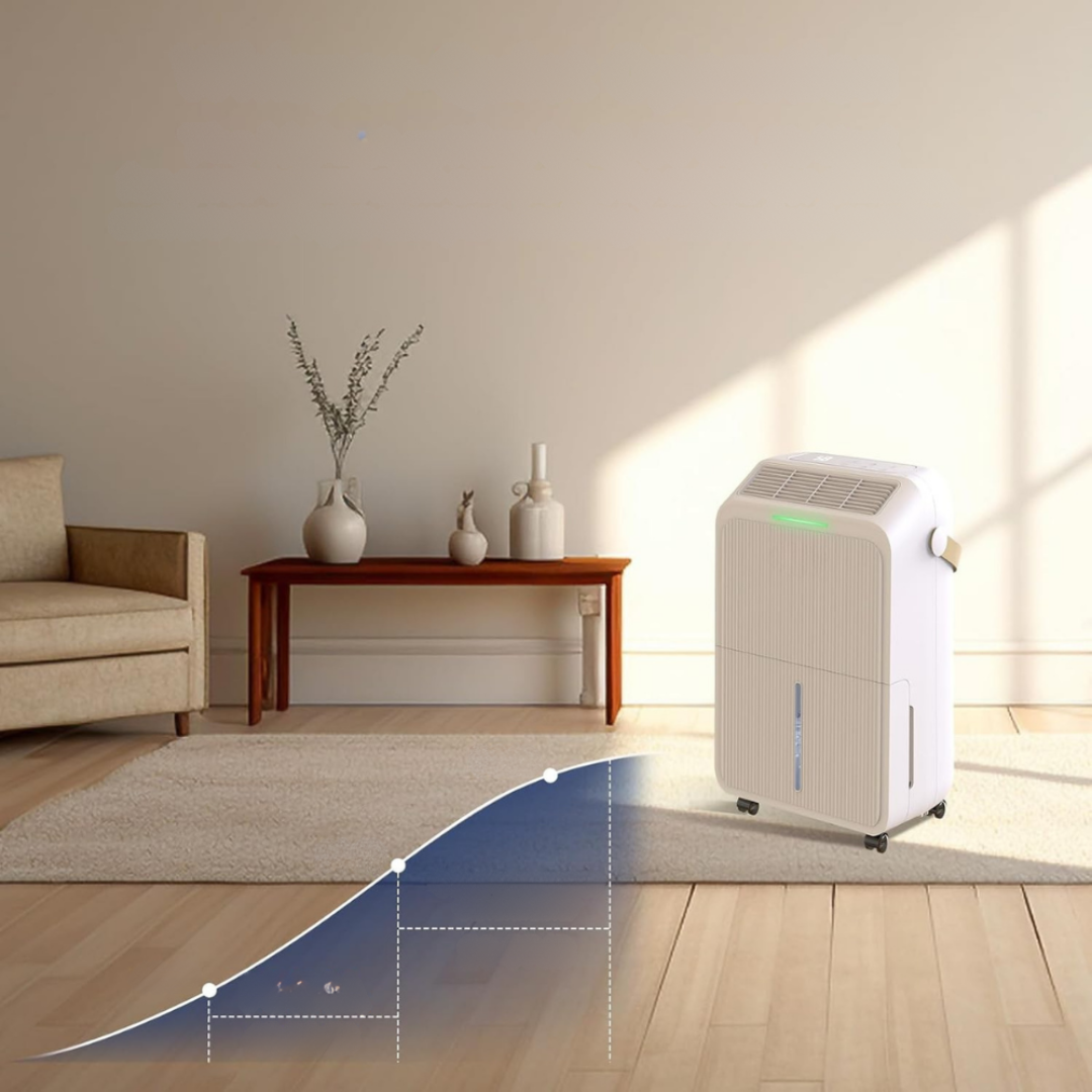 Portable Dehumidifier with Smart Multi Mode and Quiet Operation for Bedroom and Large Rooms – 34 Pint Moisture Removal