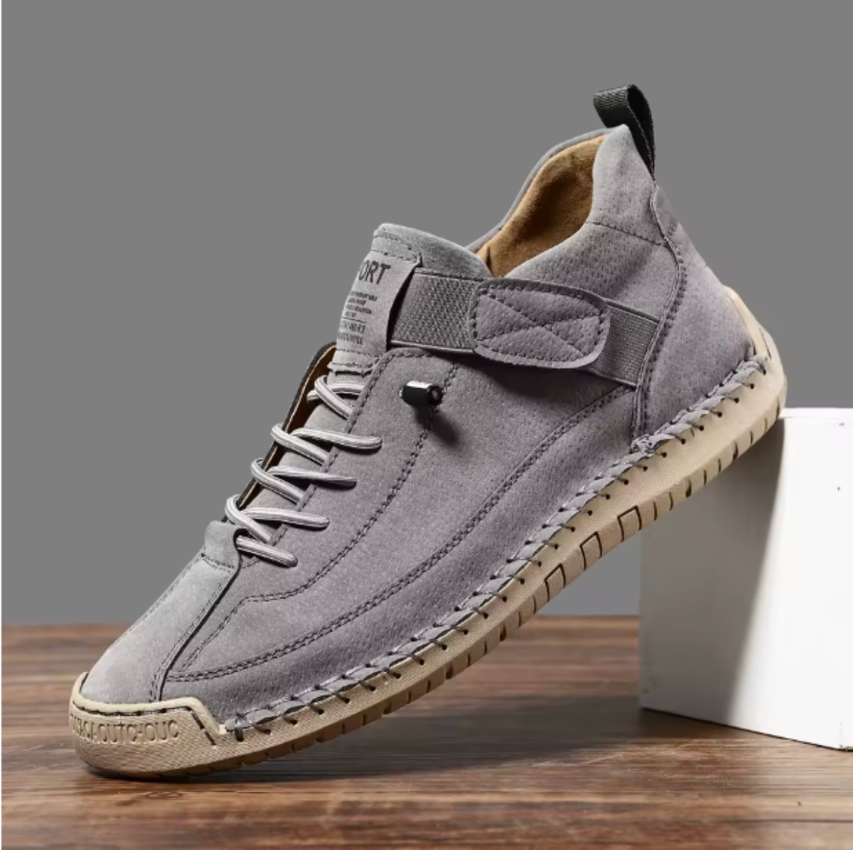 Comfort Support Sneakers featuring breathable leather and a convenient slip-on design, ideal for all-day wear and comfort. 10