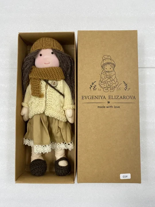 Handcrafted Waldorf doll made from soft fabric and sustainable materials, featuring a washable design, perfect eco-friendly toy for kids. 4