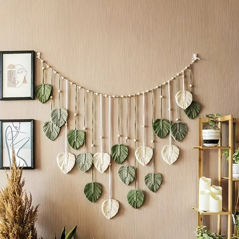 Hanging Wall Art with Leaves