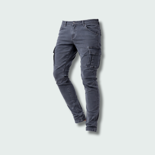 Men's Slim Fit Cargo Jeans with Functional Side Pockets – Modern Urban Style for All-Day Comfort 1