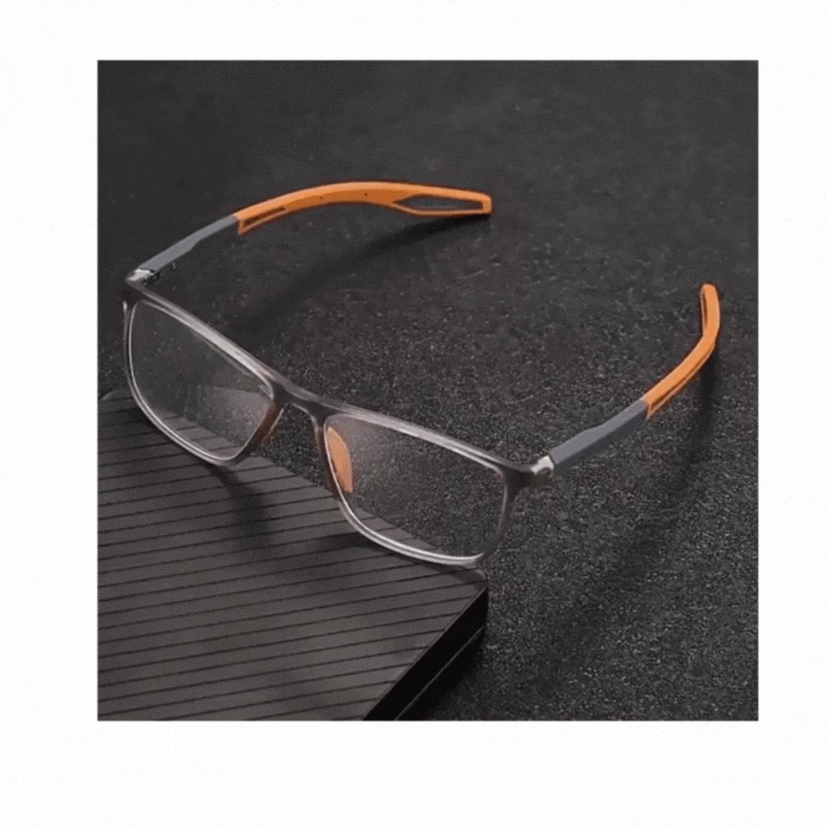 Multifocal reading glasses featuring a lightweight polycarbonate frame, designed for clear vision at all distances, perfect for reading and everyday use. 8