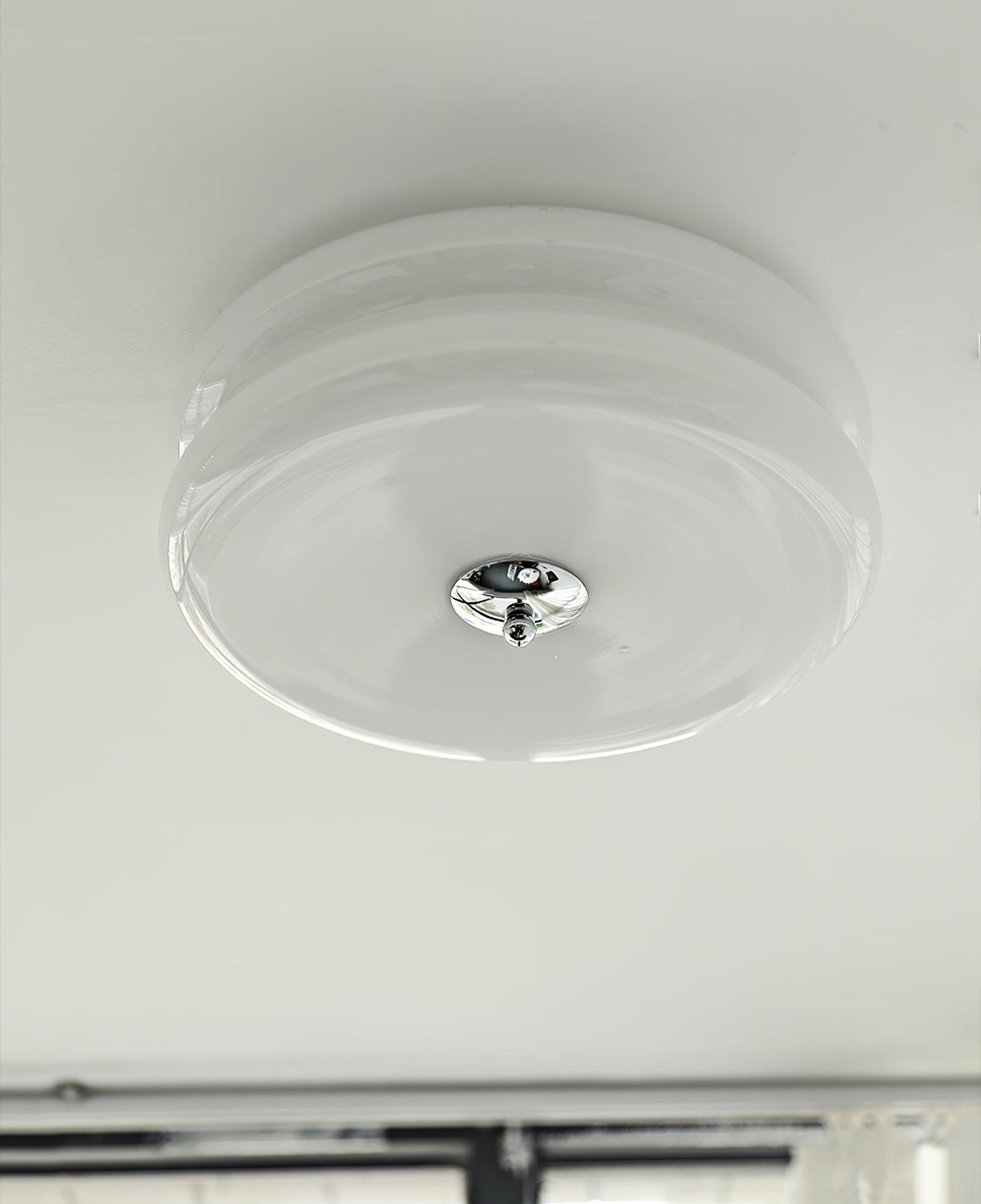 Art Deco ceiling lamp featuring a vintage iron and glass design, equipped with integrated LED light, perfect for illuminating dining rooms. 13