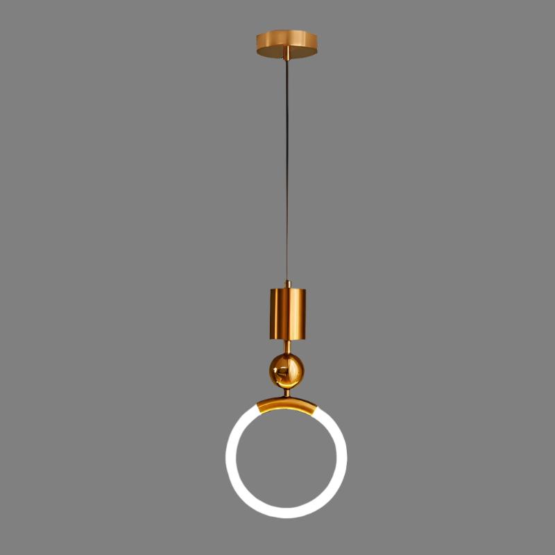 Brass pendant light featuring a minimalist design, ideal for illuminating a kitchen island with a Nordic aesthetic. 8