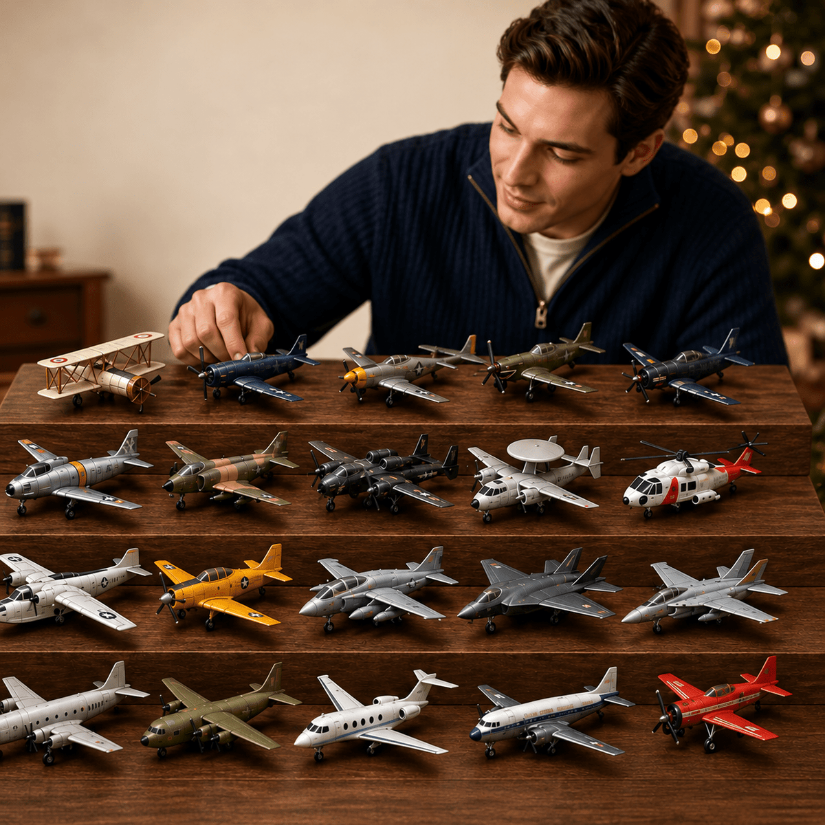 Collectible Aircraft Advent Calendar with 24 Miniatures