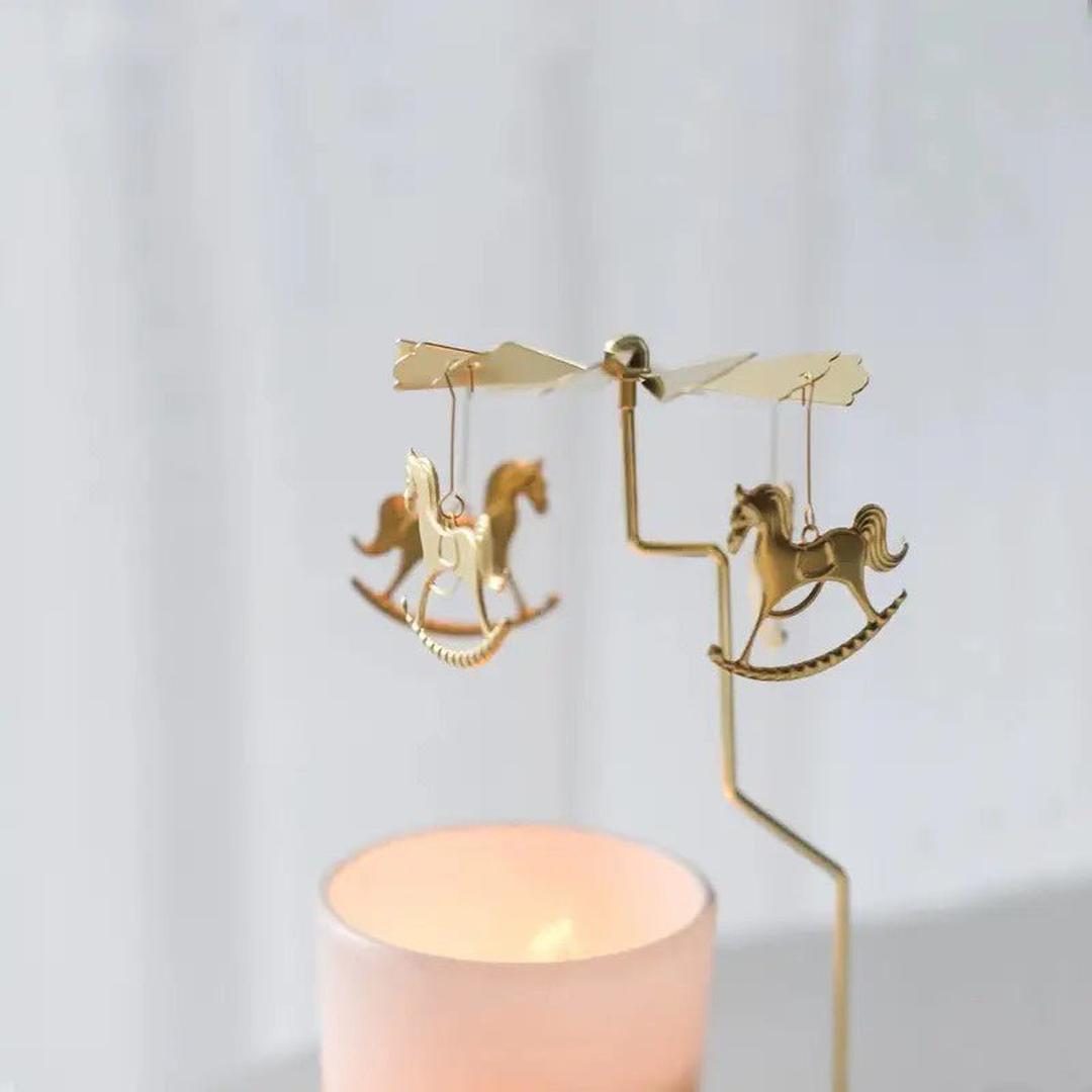 Decorative Candle Holder with Rotating Charms