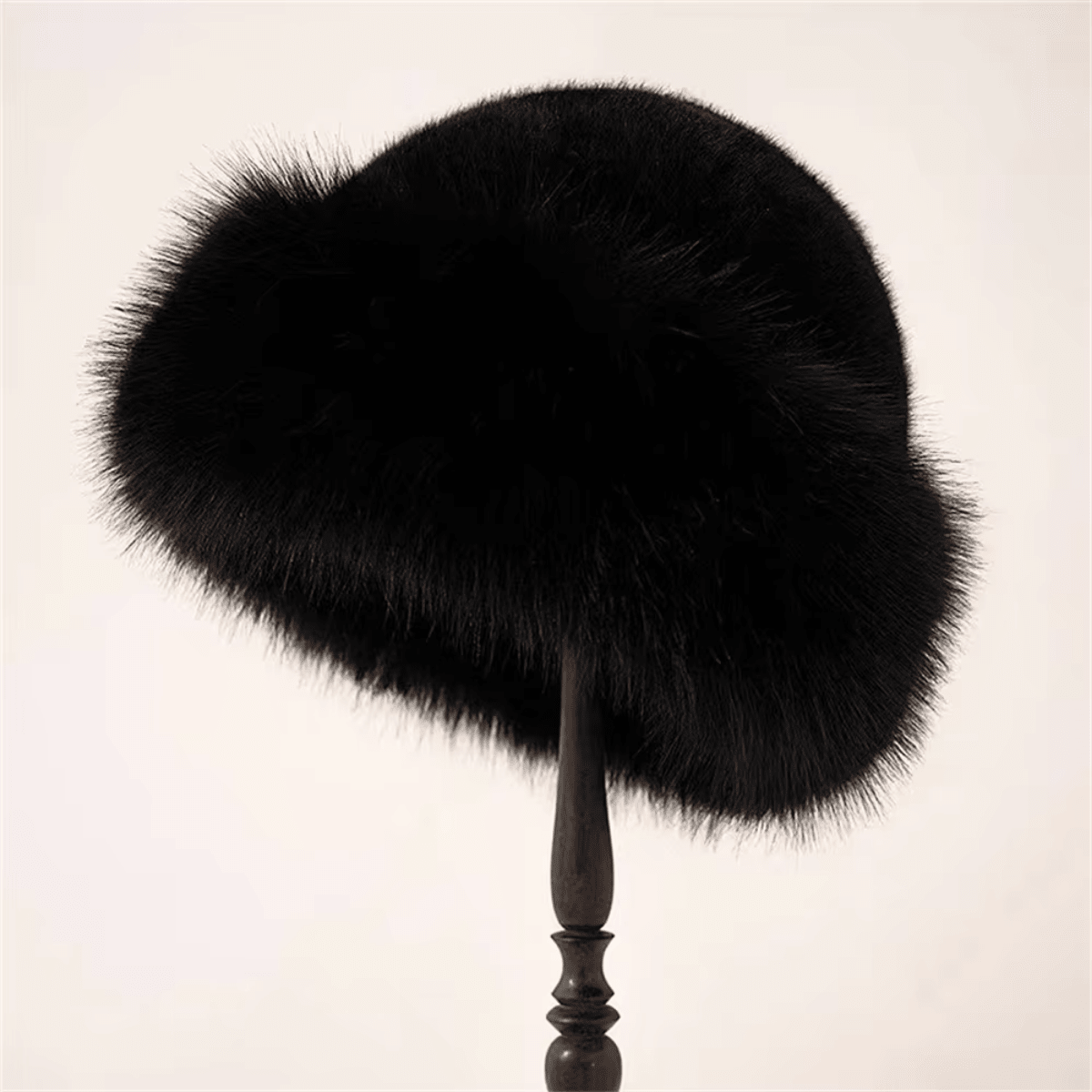 Faux fur hat for adults, featuring exceptional warmth and chic elegance, perfect soft winter accessory for style and comfort. 3