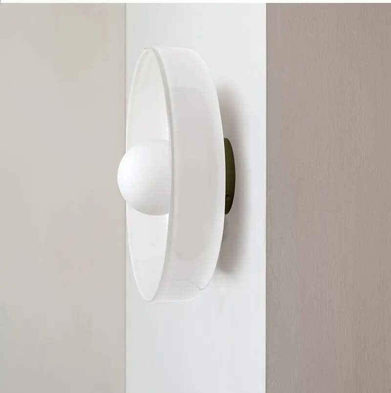 Flush mount ceiling light featuring a sleek Scandinavian glass design, emitting soft, warm lighting, perfect for enhancing modern interior spaces. 10