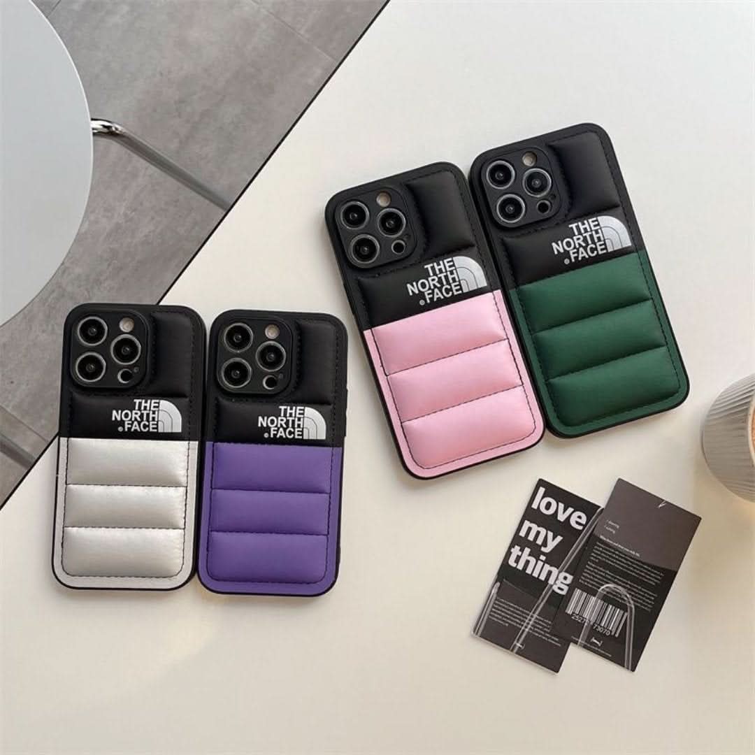 iPhone case featuring shockproof protection and a non-slip grip, designed with a soft touch puffer texture, compatible with iPhone 14, 7