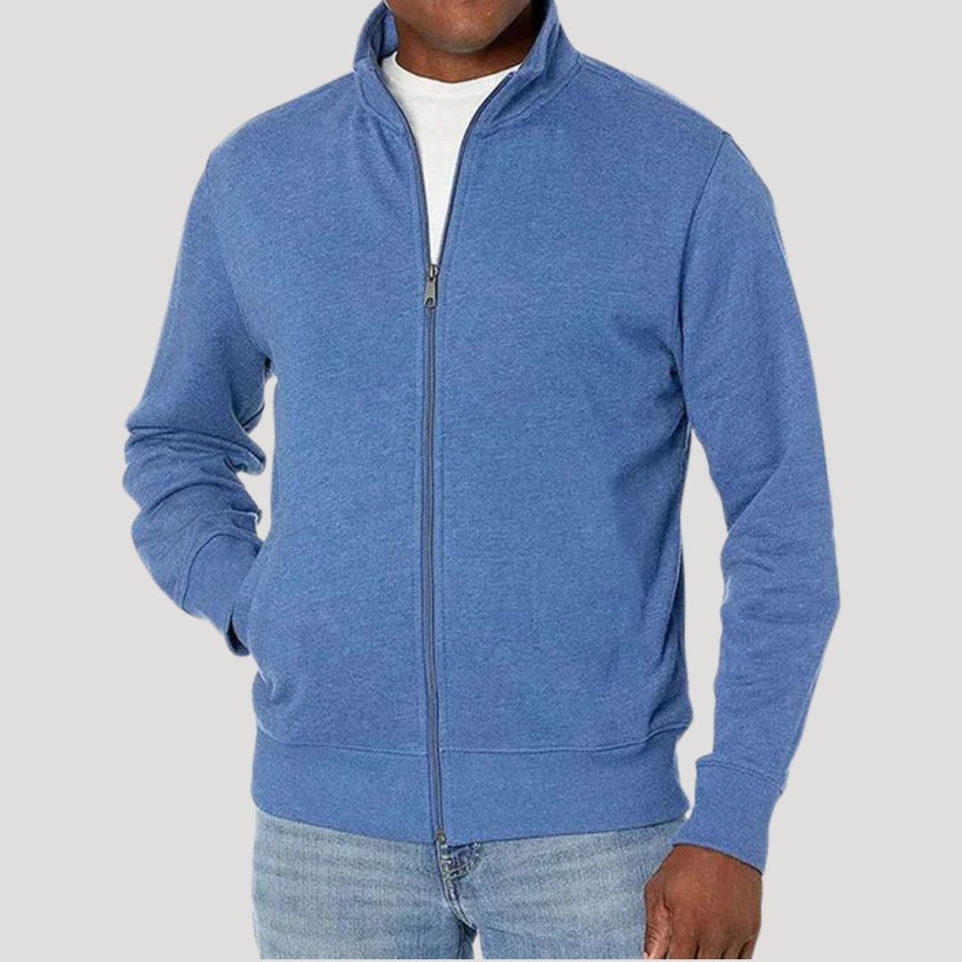 Men's lightweight casual spring jacket with zipper, featuring a versatile design suitable for everyday wear, perfect for layering and outdoor activities. 8