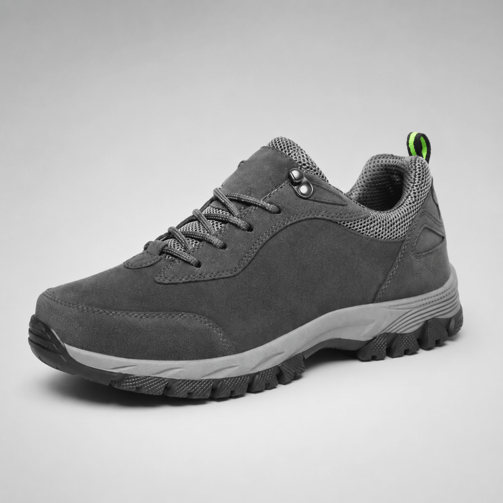 Men's water-resistant hiking shoes featuring a slip-resistant sole, designed for outdoor trails with lightweight comfort and durability. 0