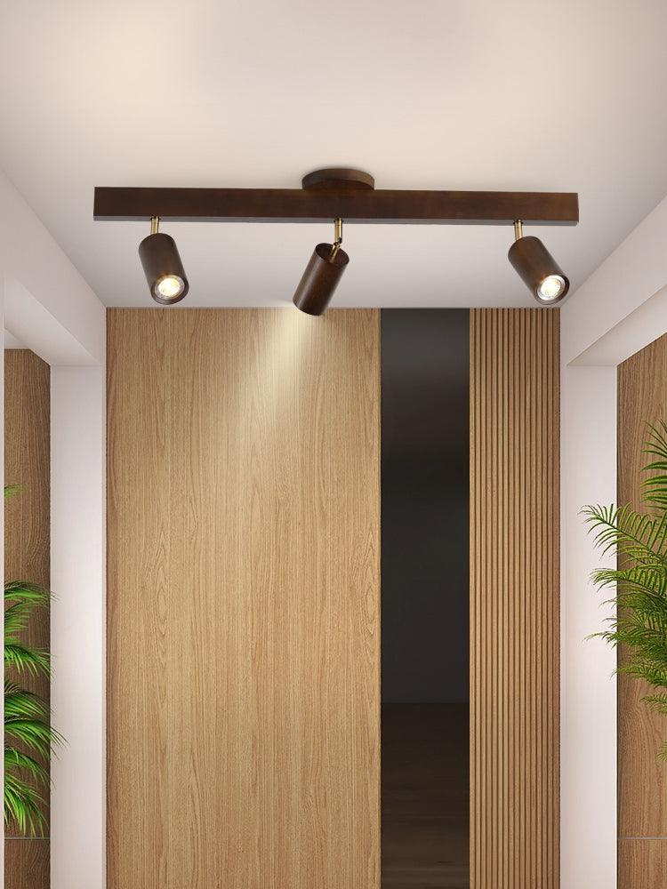 Minimalist Ceiling Lamp with Adjustable Light – Natural Wood Scandinavian Design – Ø30cm 1