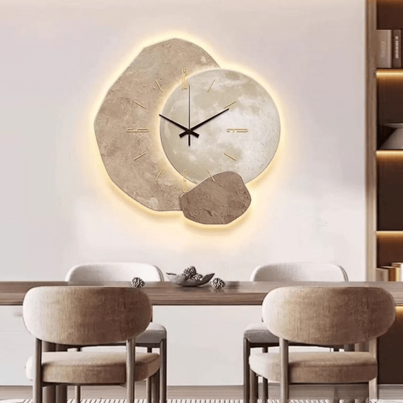 Modern wall clock featuring silent movement and clear numbers, designed in a minimalist Scandinavian style, perfect for contemporary home decor. 5