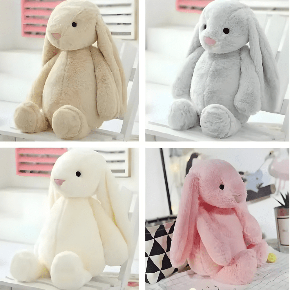 Plush Bunnycat Toy with long ears, soft and cuddly stuffed animal available in 30cm and 40cm sizes, perfect for cuddling 5