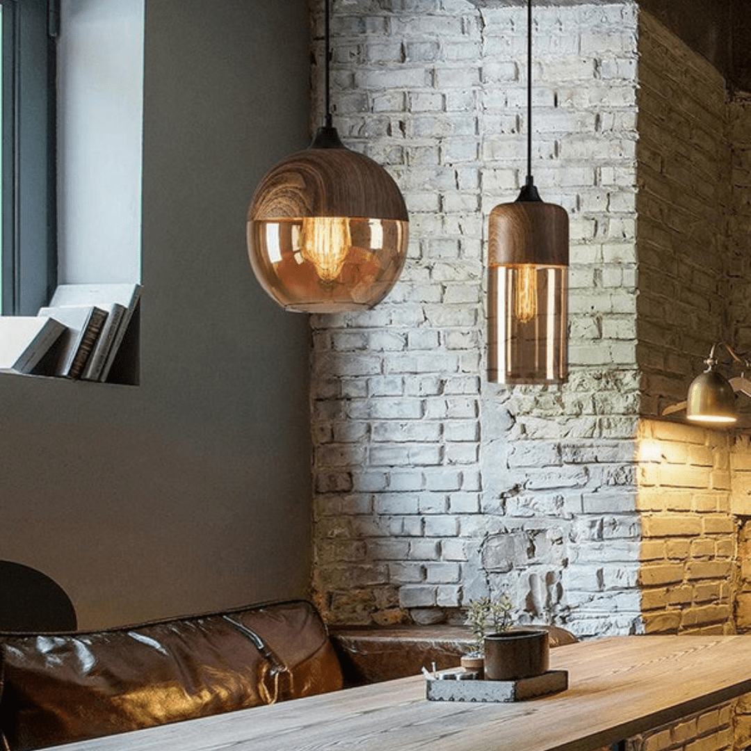 Scandinavian hanging lamp featuring a sleek glass pendant design with an adjustable height, complemented by a stylish metal finish, perfect for modern home decor. 8