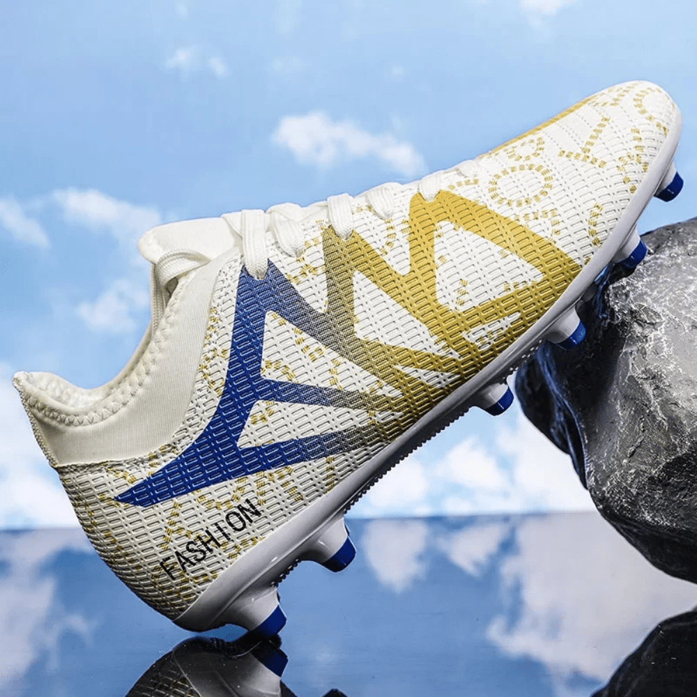 Ultra-light soccer cleats featuring training spikes designed for turf, showcasing a professional athletic design and available in multiple sizes for optimal performance. 5