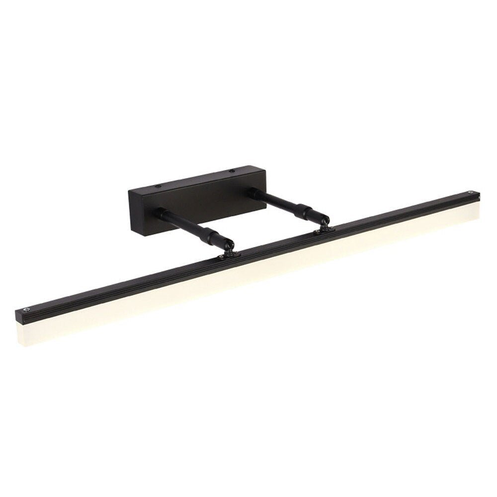 Waterproof LED wall lamp designed for bathroom mirror lighting, featuring a modern stainless steel design and providing bright natural light. 9