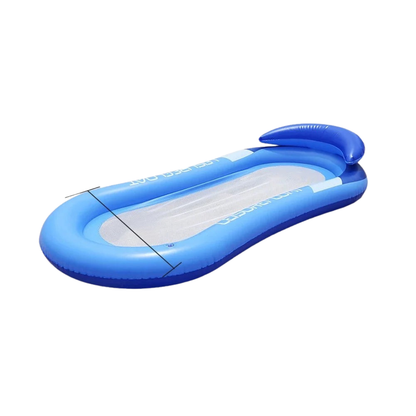 Inflatable Pool Float with Cooling Mesh and Pillow – Comfortable Water Hammock for Beach and Pool Relaxation