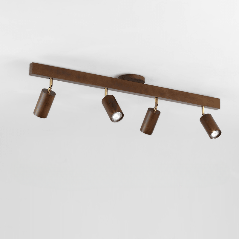 Minimalist Ceiling Lamp with Adjustable Light – Natural Wood Scandinavian Design – Ø30cm