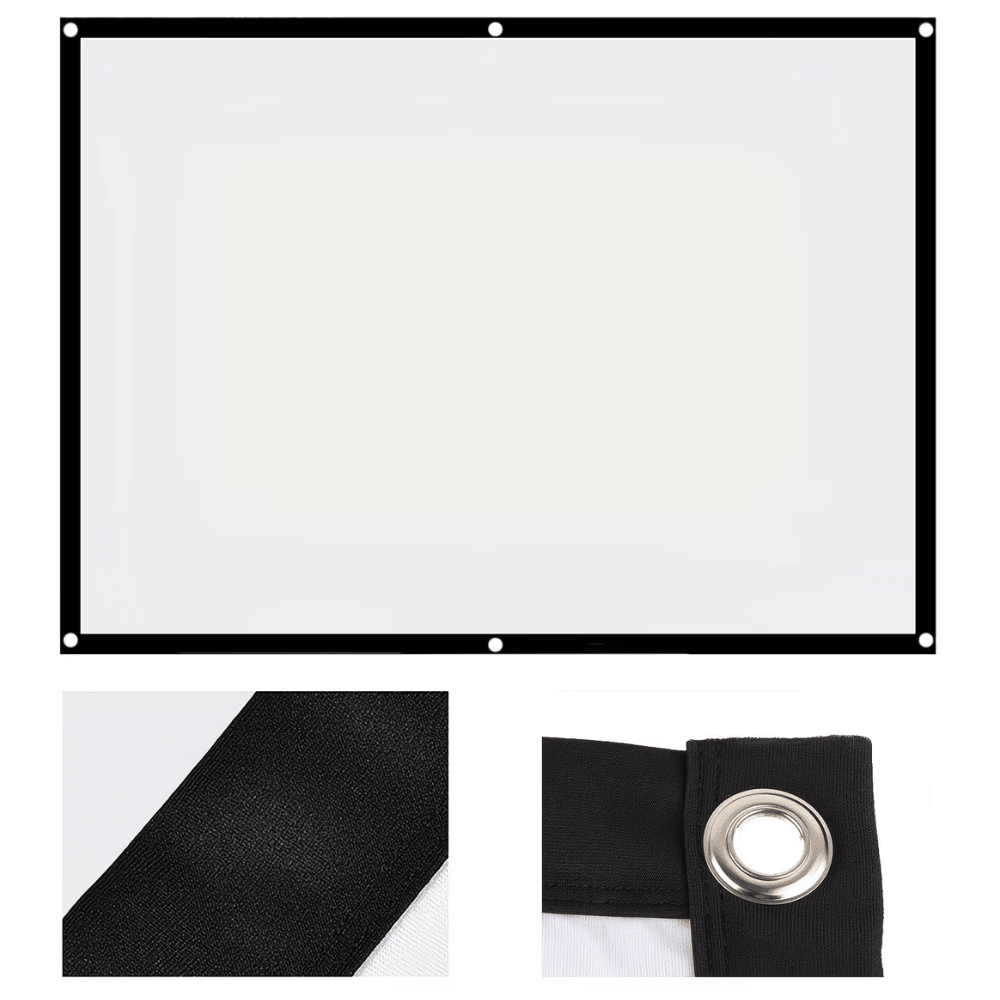 100 inch portable projector screen, foldable outdoor movie screen with 16:9 display, perfect for backyard movie nights and outdoor events. 0