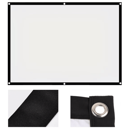 100 inch portable projector screen, foldable outdoor movie screen with 16:9 display, perfect for backyard movie nights and outdoor events. 0