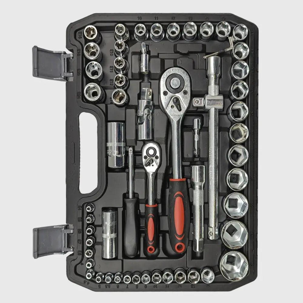108-Piece Socket Tool Set with Chrome-Vanadium Steel – Comprehensive Deep Socket Wrench Kit with Ratchets and Extensions 5