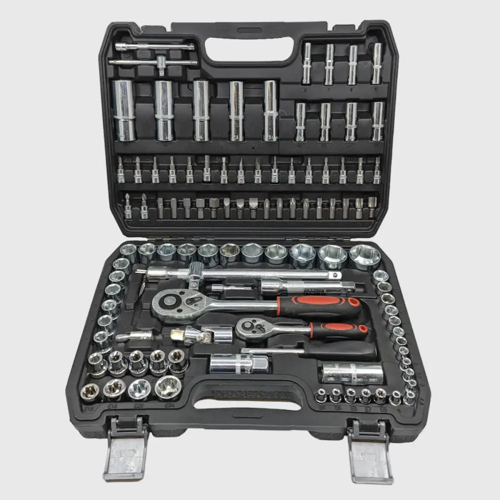 108-Piece Socket Tool Set with Chrome-Vanadium Steel – Comprehensive Deep Socket Wrench Kit with Ratchets and Extensions 4