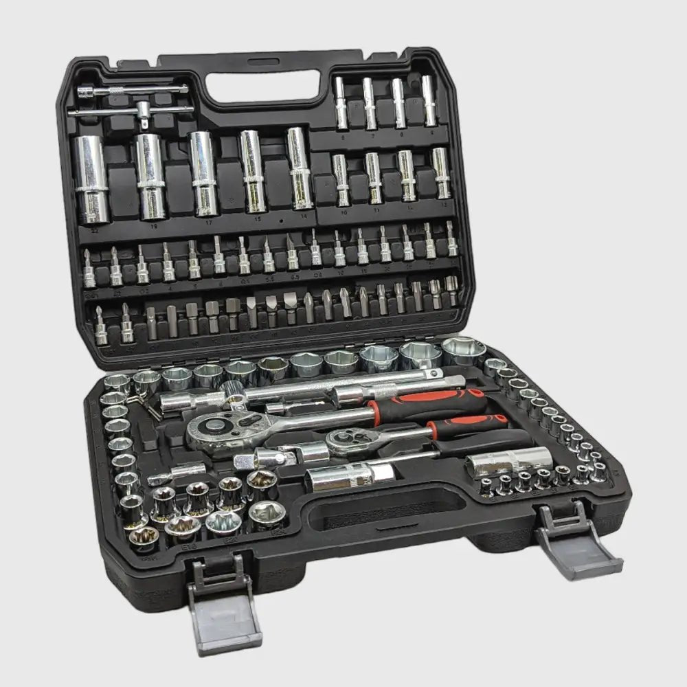 108-Piece Socket Tool Set with Chrome-Vanadium Steel – Comprehensive Deep Socket Wrench Kit with Ratchets and Extensions 2