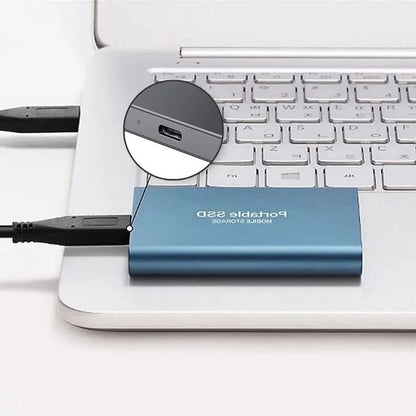 128GB External SSD with USB 3.1 for fast data transfer, featuring a portable plug-and-play design, ideal for storing and transferring files quickly 1