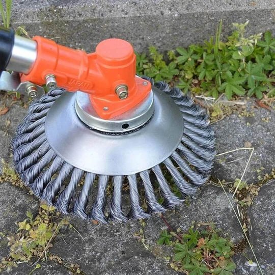 2-in-1 grass trimmer and weed remover featuring an adjustable cutting height, designed with an ergonomic lightweight structure for easy handling and efficient gardening. 0