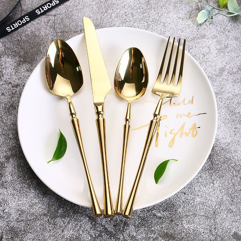 24-piece stainless steel cutlery set featuring elegant design and durable construction, perfect for enhancing dining experiences at any occasion. 8