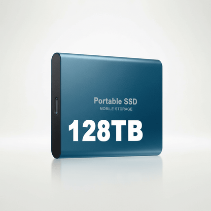 2TB external SSD with USB 3.1 and USB-C, compact portable design for fast data transfer and storage expansion. 8