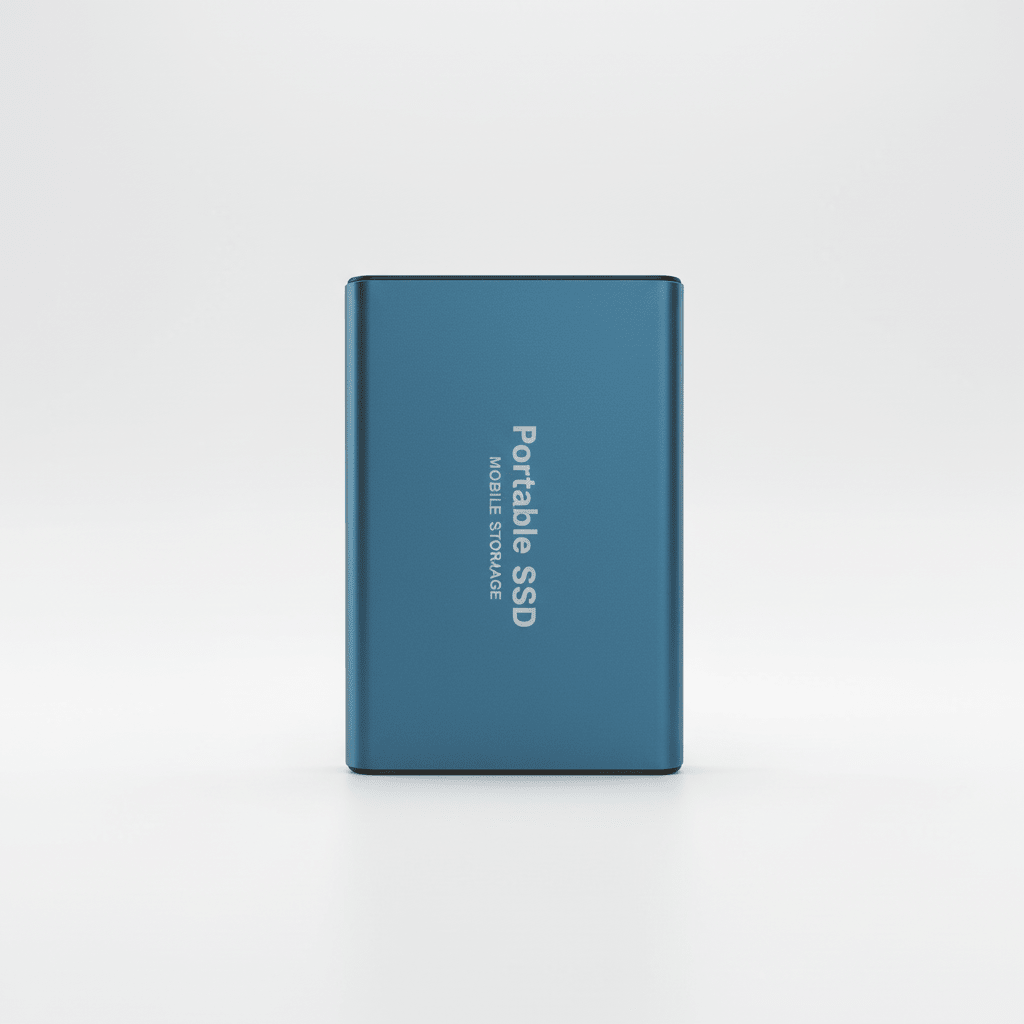 2TB external SSD with USB 3.1 and USB-C, compact portable design for fast data transfer and storage expansion. 9