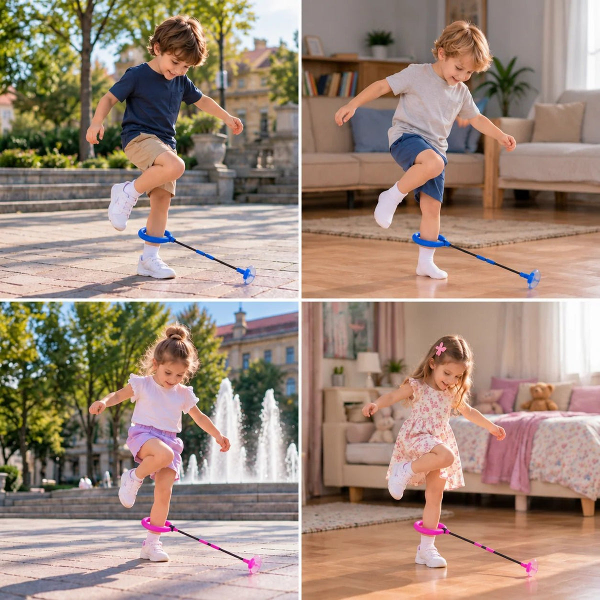 3-in-1 LED Skip Ball featuring a jump counter and timer, designed for outdoor play, made of durable plastic, perfect for kids' active fun 2