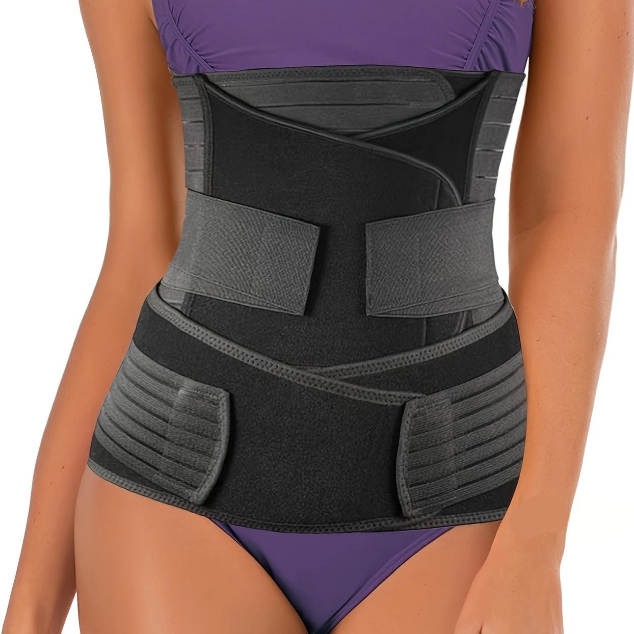 3-in-1 postpartum belly band designed for adjustable support, promoting comfortable recovery after childbirth. 0