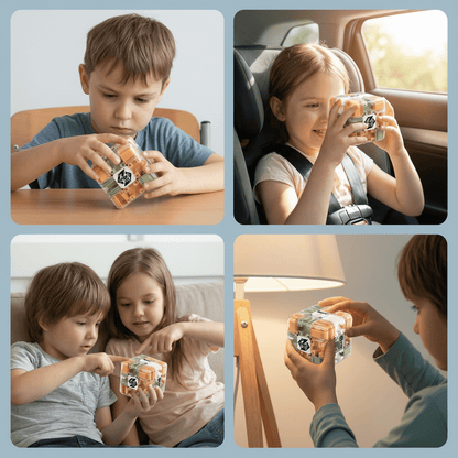 3D Labyrinth Puzzle Cube designed for enhancing spatial reasoning and focus, featuring a durable and portable design as an engaging brain teaser toy. 3