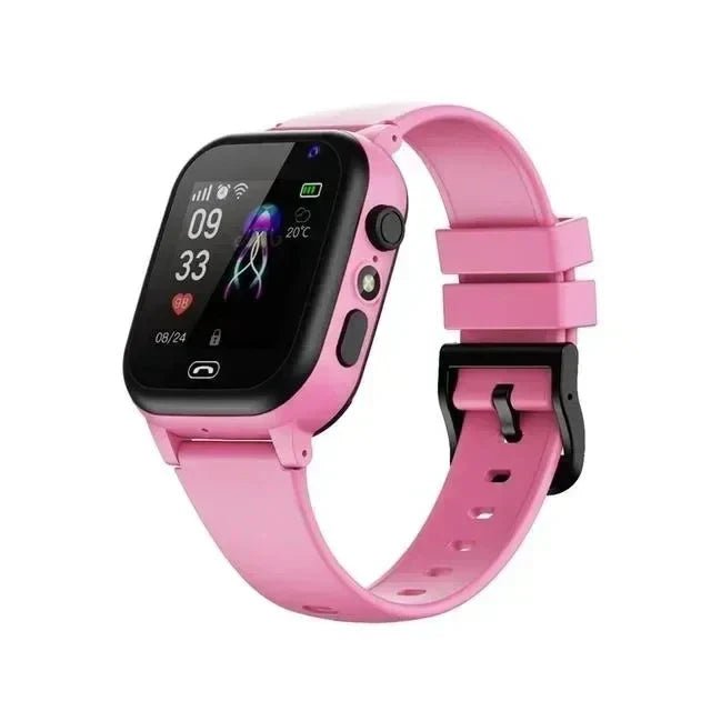 4G GPS smartwatch for kids featuring SOS functionality, video calling, durable splash-proof design, and a 13 MP camera for capturing moments. 2