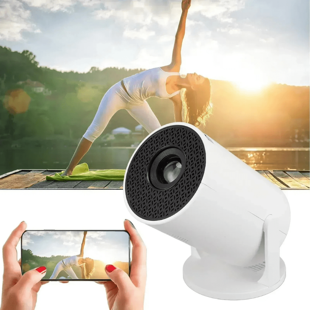 4K Mini Portable Projector with WiFi and Bluetooth – Compact Home Theater for Movies and Gaming 1