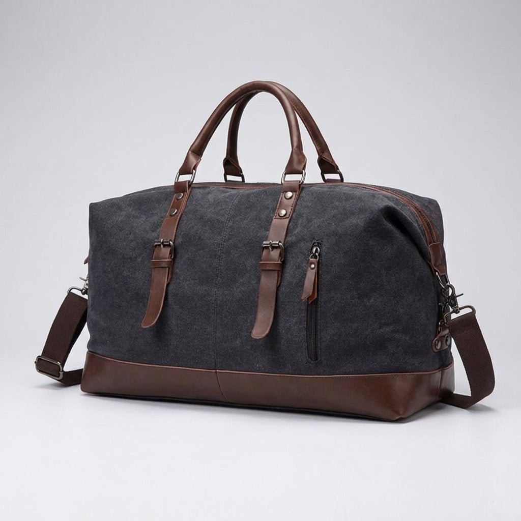 50 Liter Travel Bag with Water-Repellent Exterior and Adjustable Strap – Black Cut-Resistant Design 2