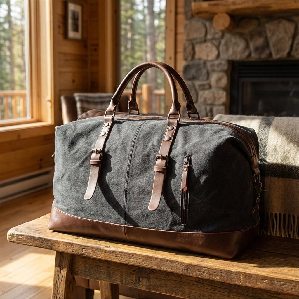 50 Liter Travel Bag with Water-Repellent Exterior and Adjustable Strap – Black Cut-Resistant Design 1
