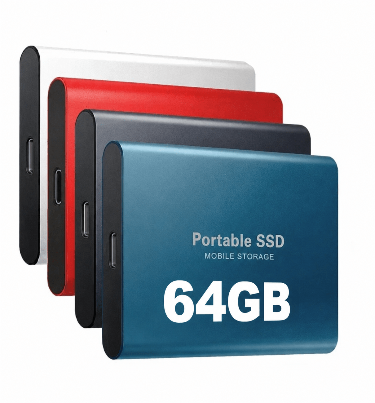 64GB Portable SSD External Hard Drive – Ultra-Fast, Compact Aluminum Storage Solution