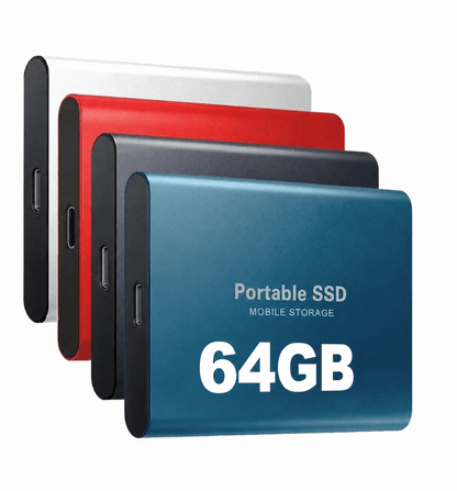 64GB Portable SSD External Hard Drive – Ultra-Fast, Compact Aluminum Storage Solution