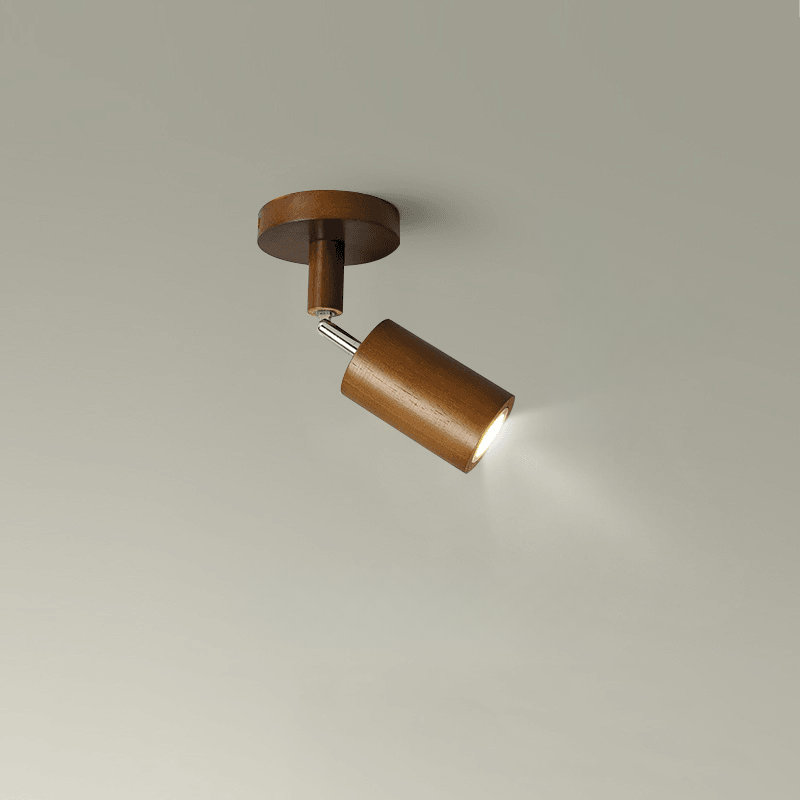 Minimalist Ceiling Lamp with Adjustable Light – Natural Wood Scandinavian Design – Ø30cm