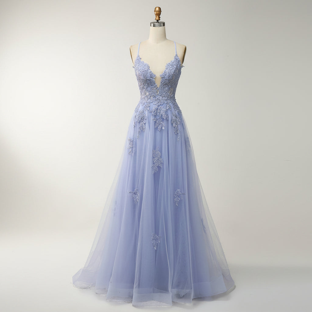 Elegant A-Line ball gown featuring an adjustable lace-up back, perfect for formal weddings and special events, designed to enhance your silhouette with its flowing skirt and 3