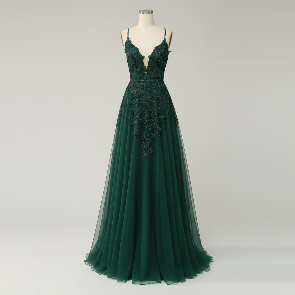 Elegant A-Line ball gown featuring an adjustable lace-up back, perfect for formal weddings and special events, designed to enhance your silhouette with its flowing skirt and 6
