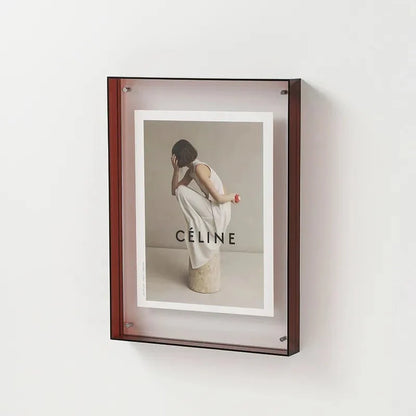 Acrylic photo frame with a vibrant color finish, perfect for modern wall or tabletop display, showcasing a stylish and contemporary design. 10