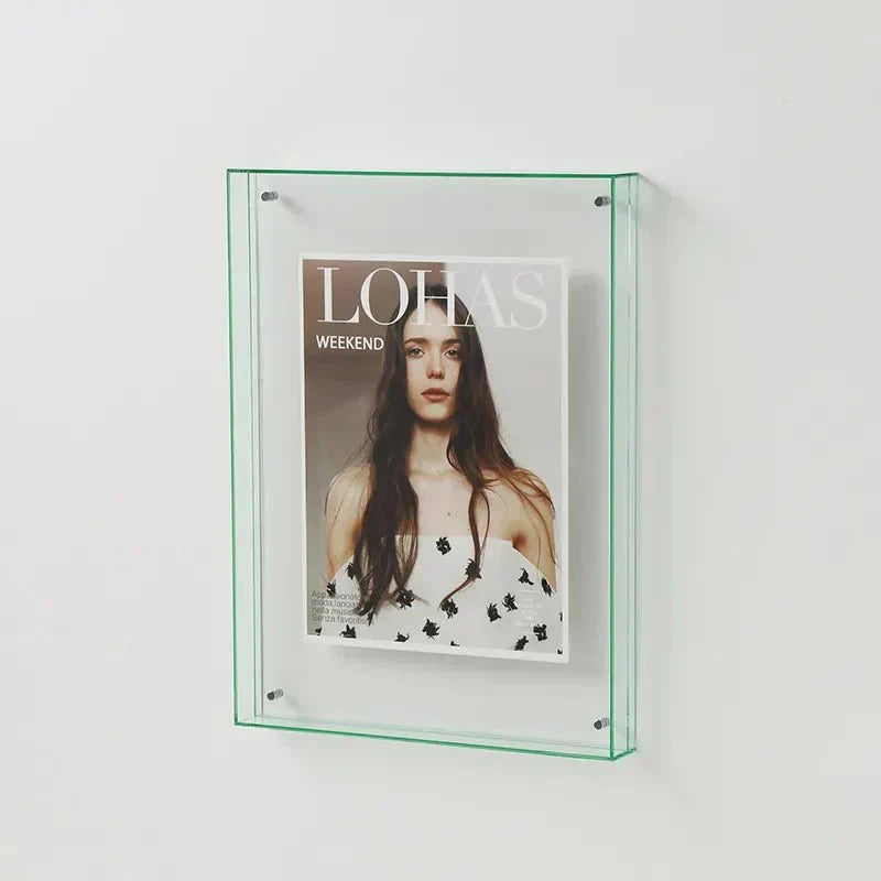 Acrylic photo frame with a vibrant color finish, perfect for modern wall or tabletop display, showcasing a stylish and contemporary design. 11
