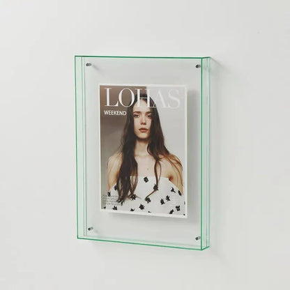 Acrylic photo frame with a vibrant color finish, perfect for modern wall or tabletop display, showcasing a stylish and contemporary design. 11